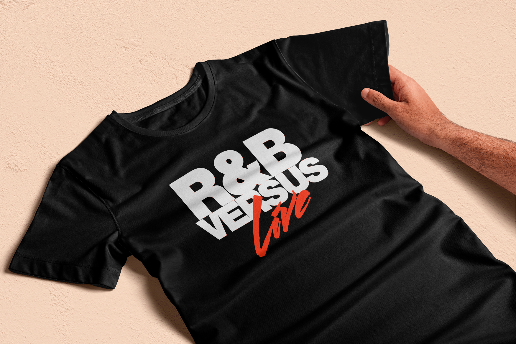 Black R&B Versus Live shirt (Vinyl Print)